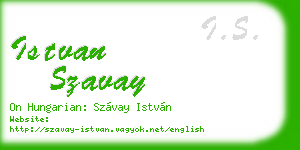 istvan szavay business card