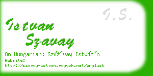 istvan szavay business card